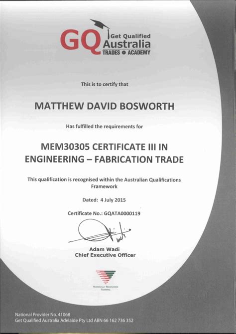 cert 3 heavy metal fabrication|fabrication trade certification.